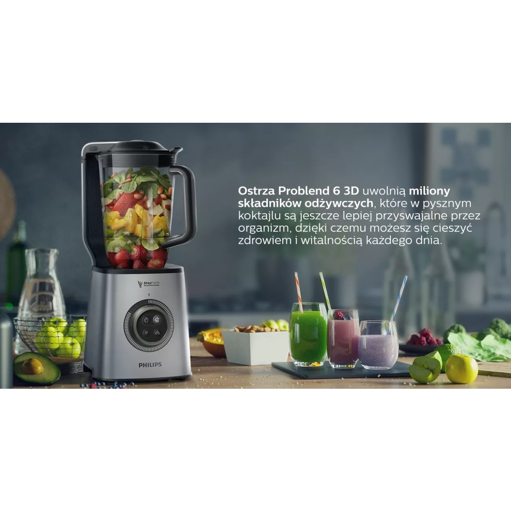 MÁY XAY SINH TỐ HÚT CHÂN KHÔNG PHILIPS HR3752 VÀ HR3756 1400W ,BẢO HÀNH 2 NĂM