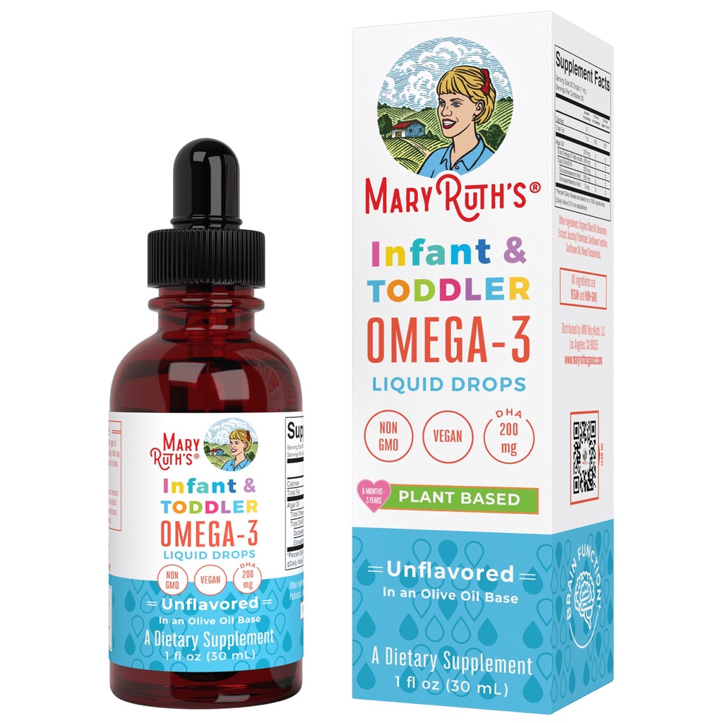 Omega 3 Cho Bé 6 Tháng - 3 Tuổi MaryRuth's Infant &amp; Toddler Omega-3 Liquid Drops 30ml