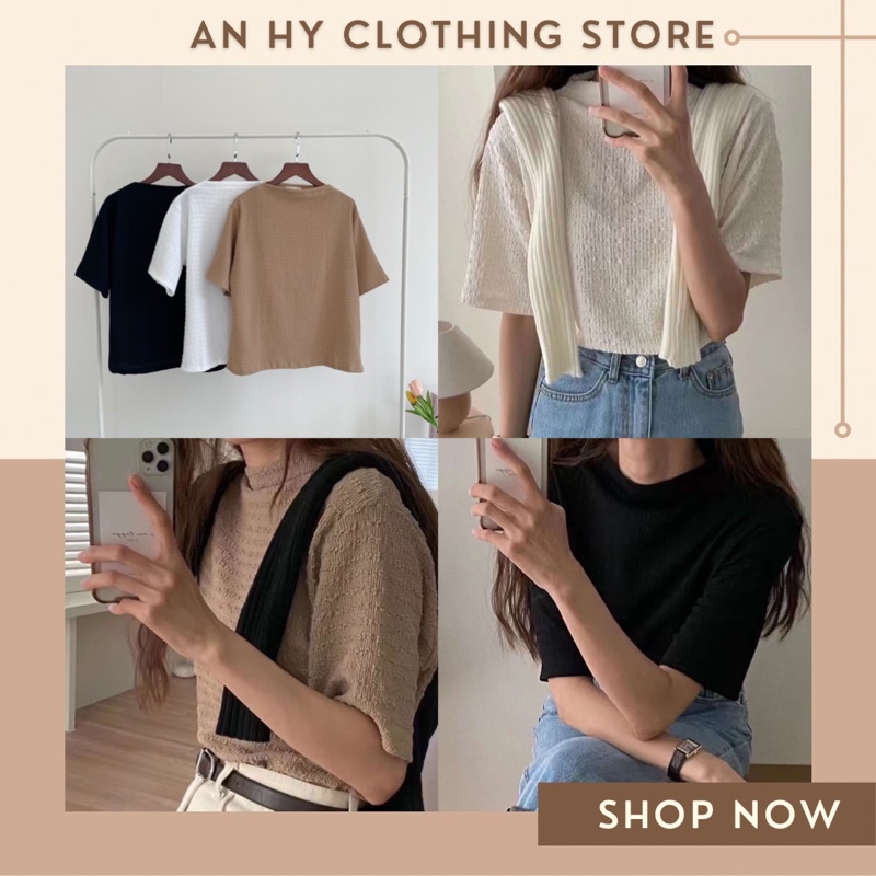 (có bán sỉ,ảnh thật,hoả tốc)🌼 𝐧𝐞𝐰 𝐢𝐧 - Basil top 🌱 ÁO THUN BASIC