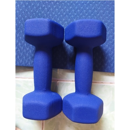 (3KG Đỏ)professionall.gym -Cặp tạ tay bọc cao su nhám cao cấp, tạ tay