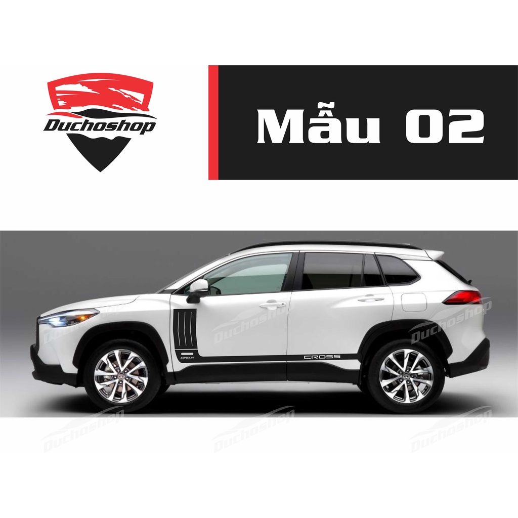 Tem dán hông xe, dán sườn xe toyota corolla cross ms001
