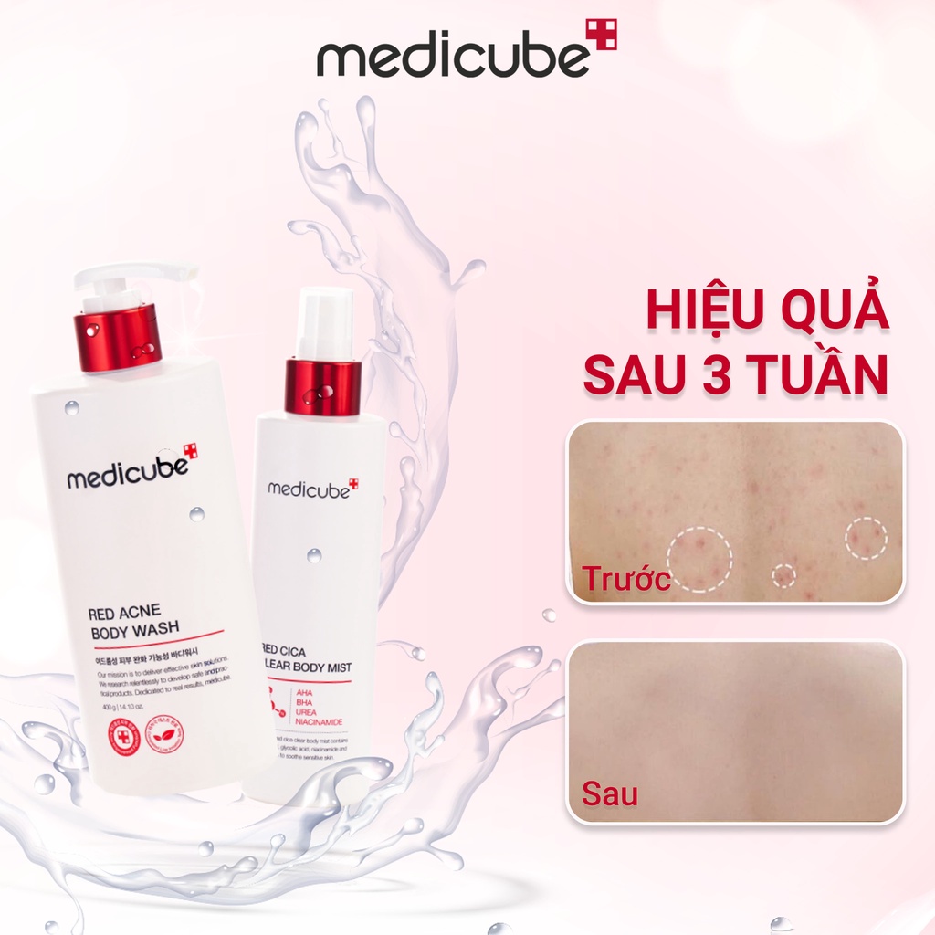 Xịt Giảm Mụn Body MEDICUBE Red Clear Cica Body Mist 200ml