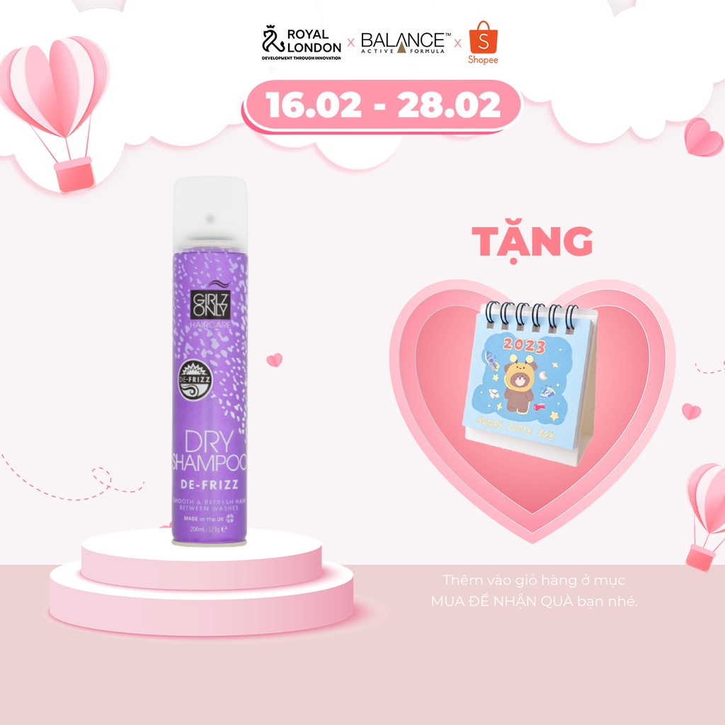 Dầu Gội Khô Girlz Only For De-Frizz 200ml (Tím)