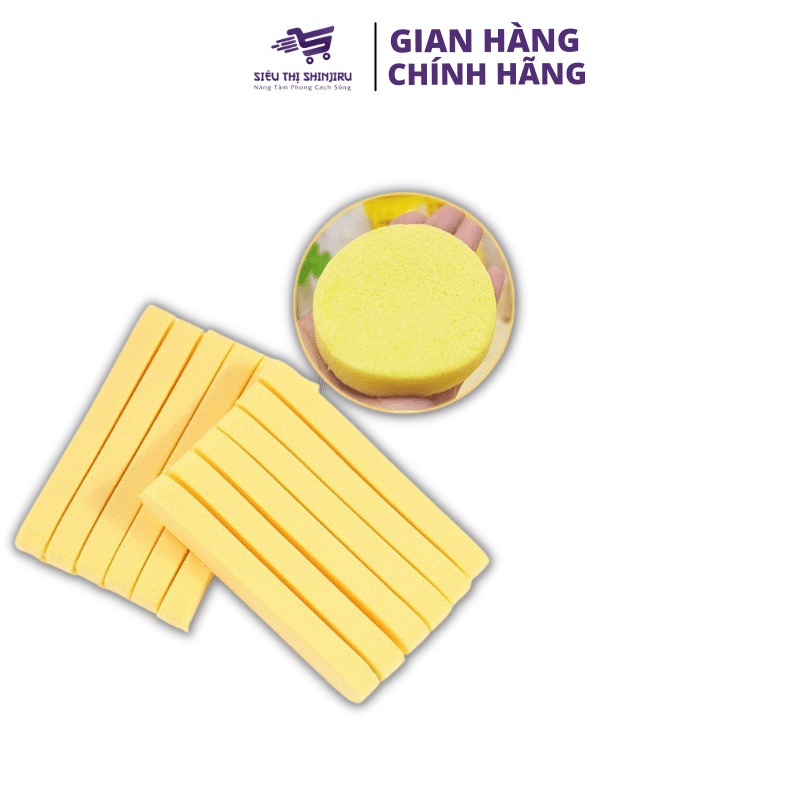 Mút Nở Rửa Mặt Chivey bọt biển thiên nhiên, sạch an toàn cho da (Miếng lẻ)