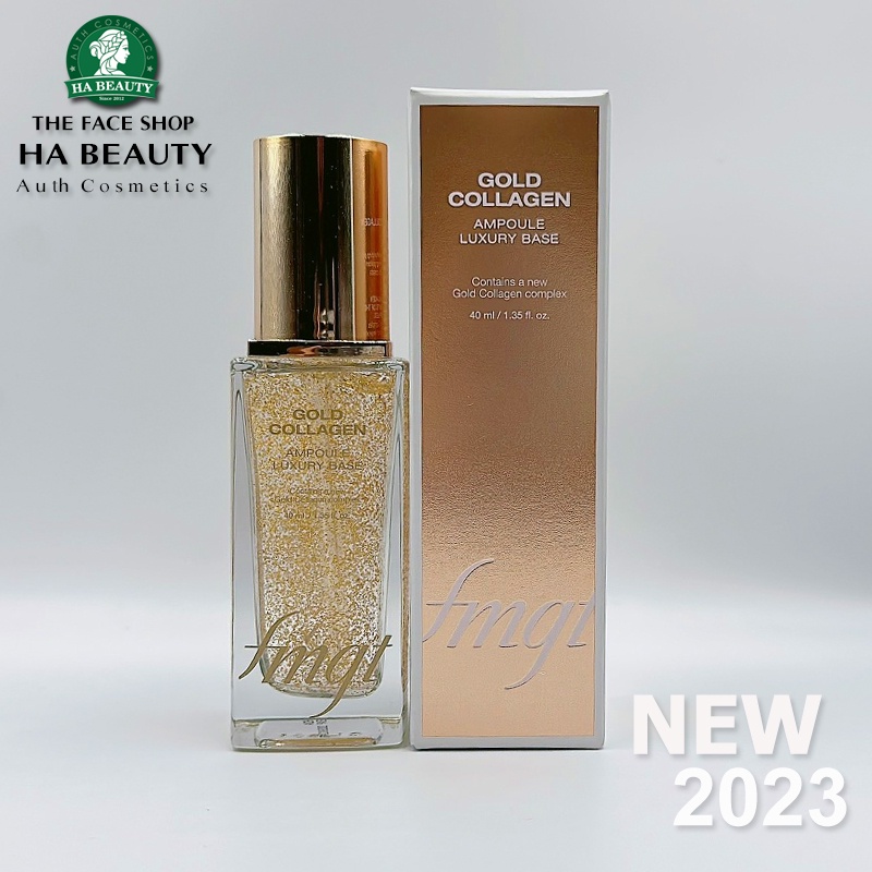 Kem lót trang điểm dưỡng da chống lão hóa nếp nhăn The Face Shop fmgt Gold Collagen Ampoule Luxury Base 40ml