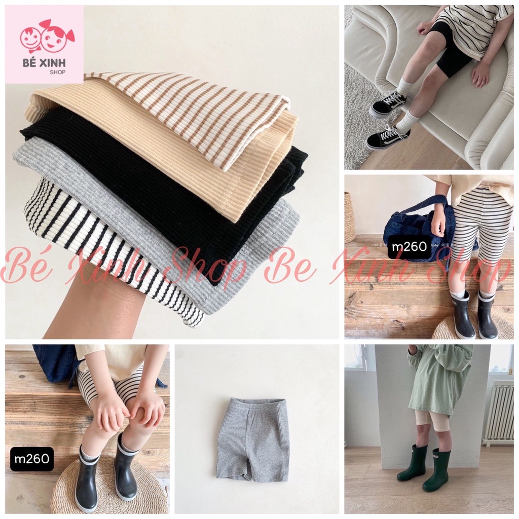 Quần Legging Lửng Ôm Thun Tăm Cho Trẻ Em Bé Gái QUẦN NGỐ