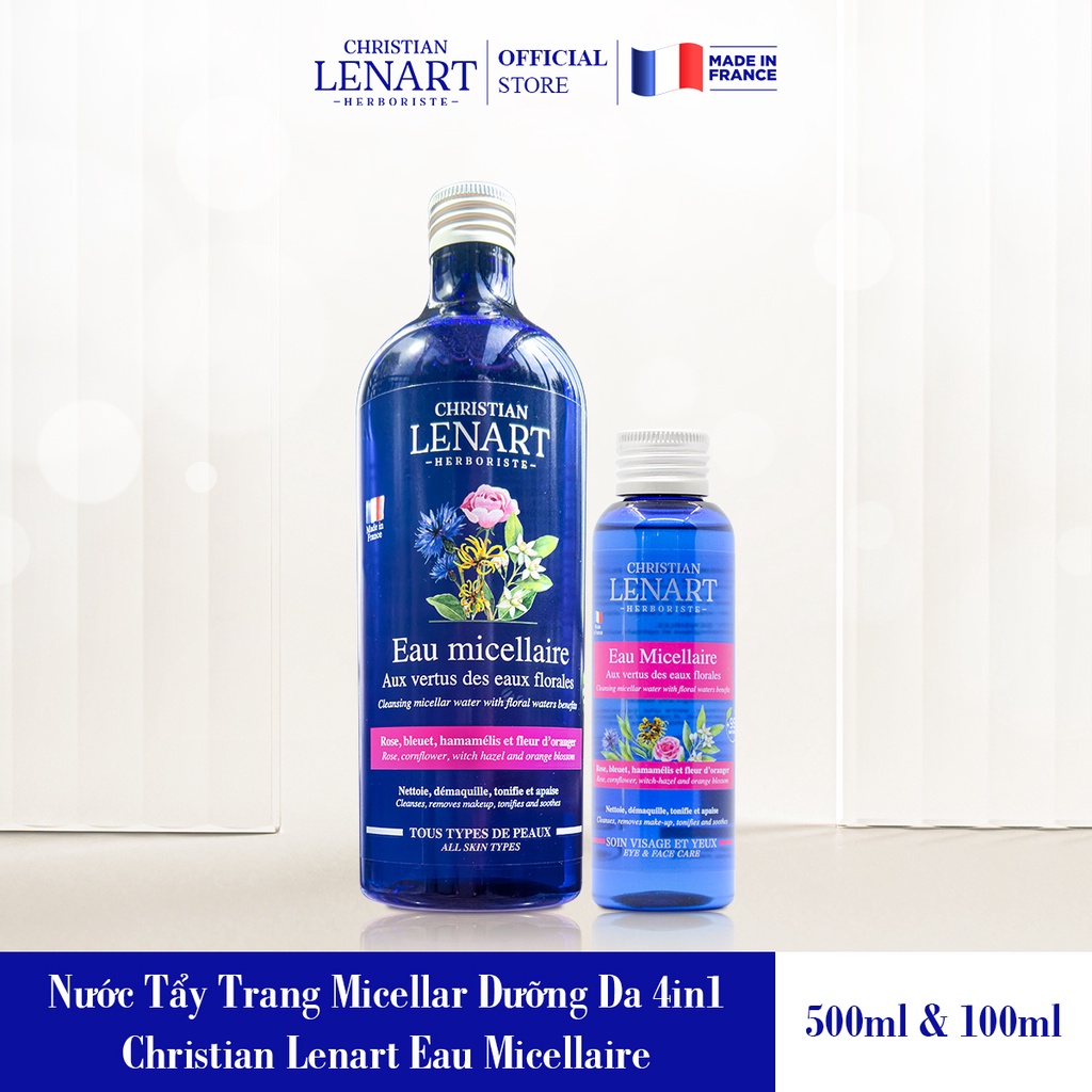 Nước Tẩy Trang Micellar Dưỡng Da 4in1 Christian Lenart Eau Micellaire - 100ml 500ml