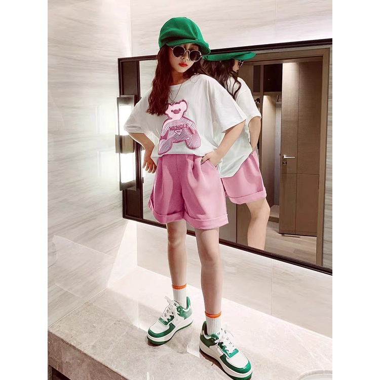 Bộ quần áo cotton hè "RABBIT" 14-45kg cho bé gái 4-14 tuổi. Xinh xắn đáng yêu. Hàng may kỹ. STG17