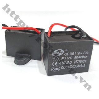 Tụ quạt dây senju cbb61 1uf - 5uf 450v chính hãng