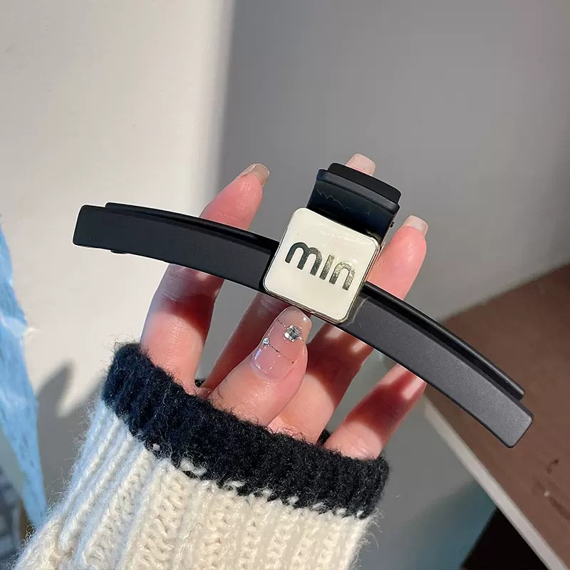 Kẹp Tóc Cỡ Lớn 13cm Họa Tiết Chữ Phong Cách retro Đơn Giản Cho Nữ