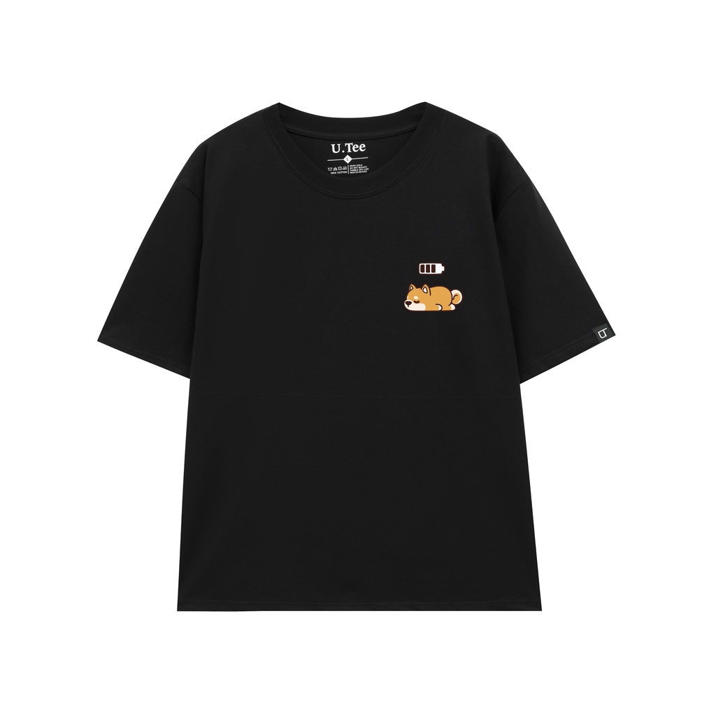 Áo Thun Cổ Tròn Cotton 100% Bé Corgi Pin Siêu Cute