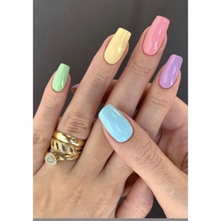 Nail Box Móng Úp Thiết Kế Trơn Màu Pastel