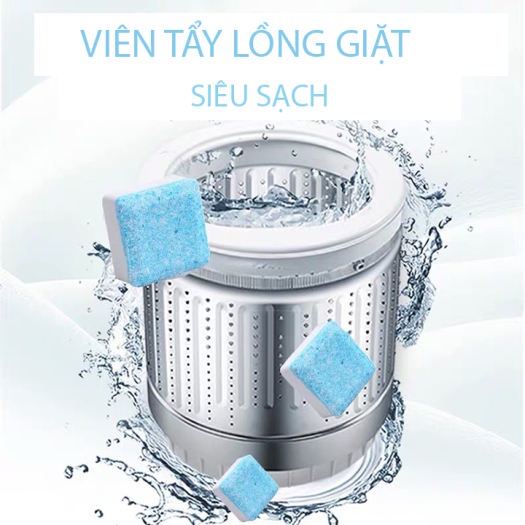Combo 12 Viên Tẩy Lồng Máy Giặt, Diệt Khuẩn Và Loại Bỏ Chất Cặn Trong Máy Giặt Hiệu Quả