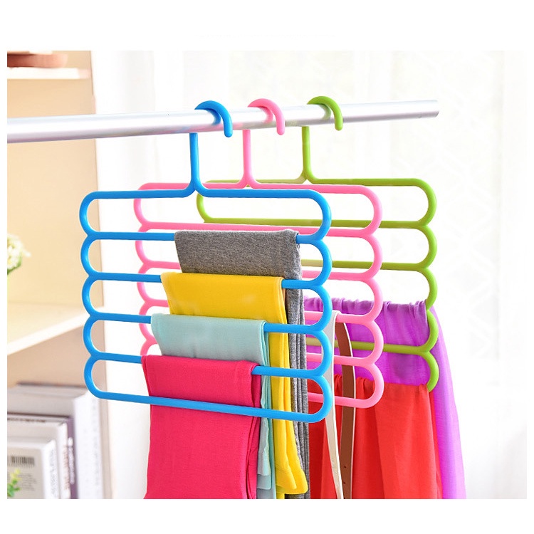 Móc Treo Mắc Quần Áo, TREO KHĂN 5 TẦNG Thông Minh