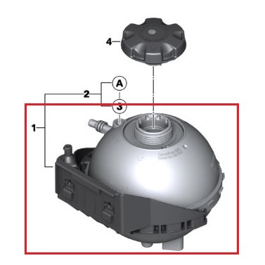 Bình nước phụ BMW động cơ N20 N26 - FEBI 17137642158, 17137609469