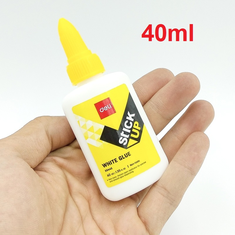 Keo sữa dán đa năng Deli 40ml / 80ml dán giấy carton, vải, làm nhà búp bê, mô hình kiến trúc - Luân Air