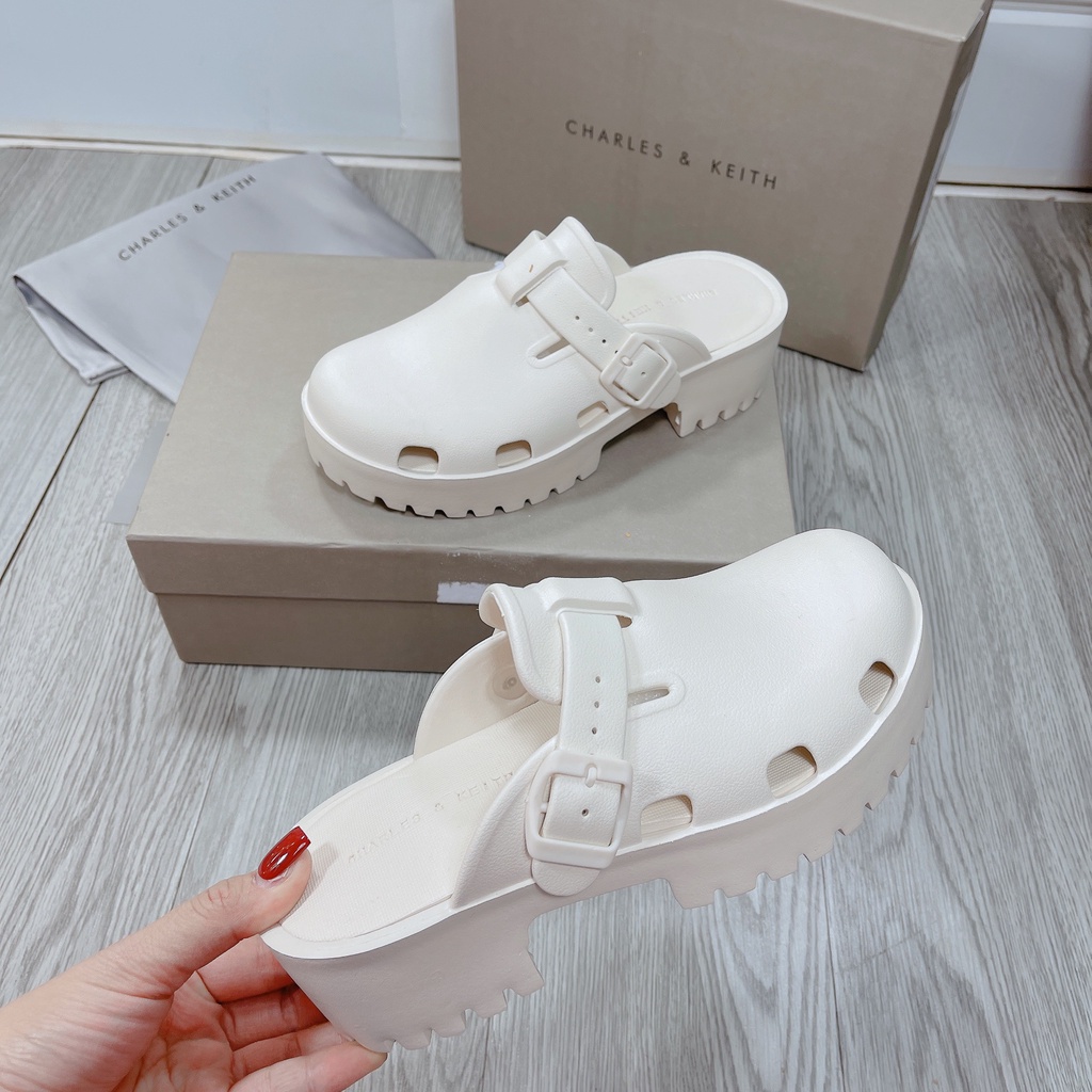 Giày sục cnk đế 5cm mũi tròn fullbox