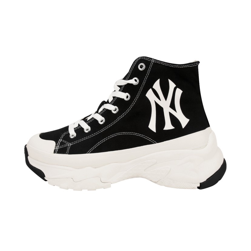 *CHÍNH HÃNG* Giày thể thao Sneaker MLB CHUNKY HIGH Canvas cổ cao New York màu Đen - CODE: 32SHU1111-50L