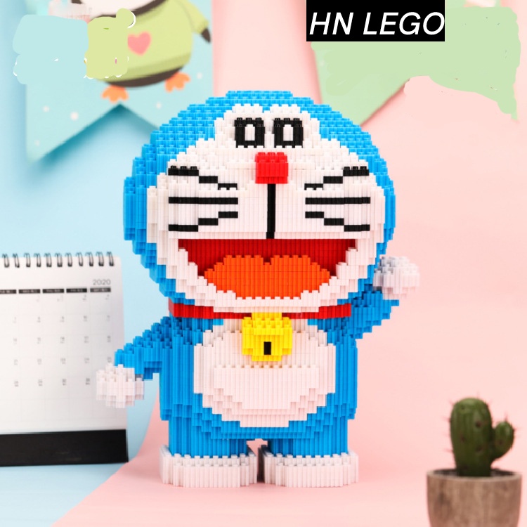Mô hình lắp ráp Doraemon Size LỚN 22 đến 70cm Đồ trang trí Decor đáng yêu có tặng búa