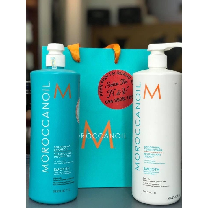 Bộ Dầu Gội Xả Moroccanoil Repair 1000mlx2- Moroccanoil Hydration 1000mlx2