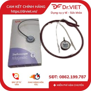 Ống nghe Spirit CK604P-ống nghe nhi khoa làm từ chất liệu PVC, được phối hợp màu sắc giữa dây nghe và vòng không lạnh.