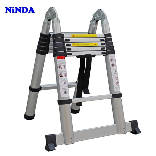 Thang nhôm rút gọn chữ A Ninda ND-38AI - Thang rút gọn cao cấp chắc chắn tiện lợi dễ di chuyển