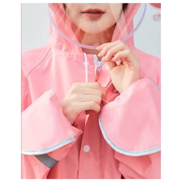 Áo mưa MĂNG TÔ có phản quang, có kính che mặt chất dày dặn, đi mưa không lo bị nước bắn vào mặ