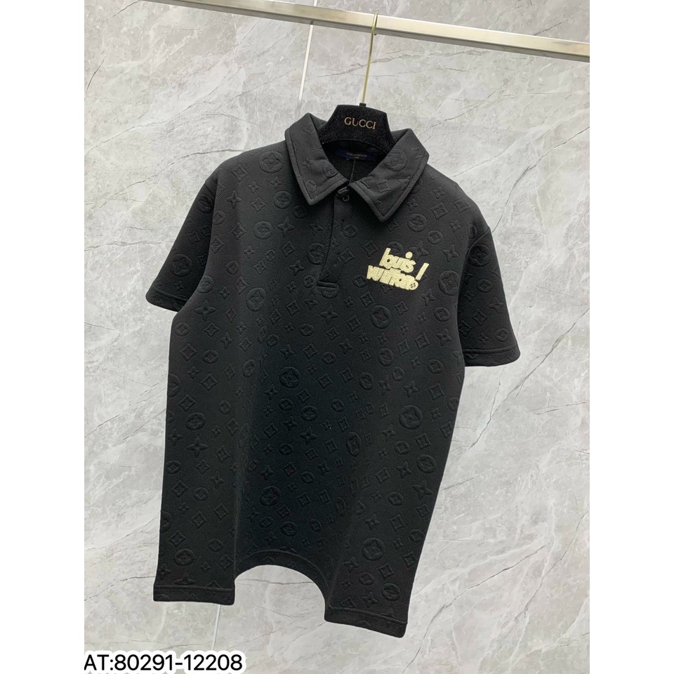 Áo Polo nam LV thêu họa tiết thun basic cộc tay phong cách trẻ trung chuẩn form nhiều màu