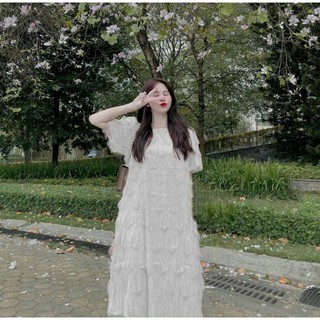 Đầm bầu xinh YA1640 chất ren Váy bầu mùa hè chất mát kết hợp sau sinh