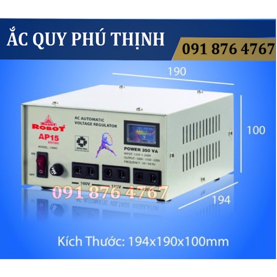 Ổn áp điện tử Robot 350VA