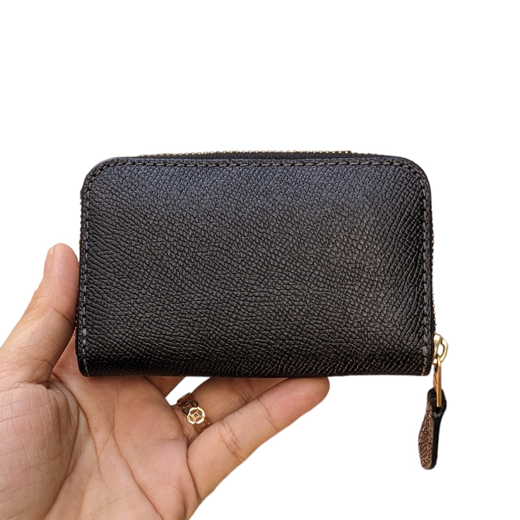 COACH SMALL ZIP AROUND CARD CASE WALLET Coach C6723 đen