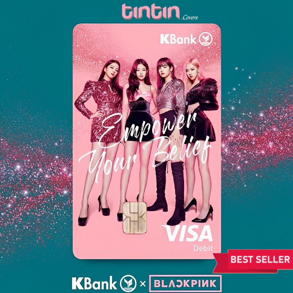 BlackPink Cool -Tem Dán Thẻ ATMSticker TinTin Trang Trí Thẻ Chống Xước, Nước