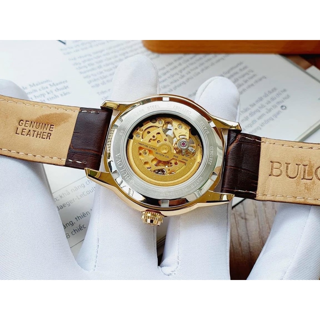 Đồng Hồ Nam BULOVA Automatic 97A138 Chính Hãng Tặng Dây Da Cao Cấp