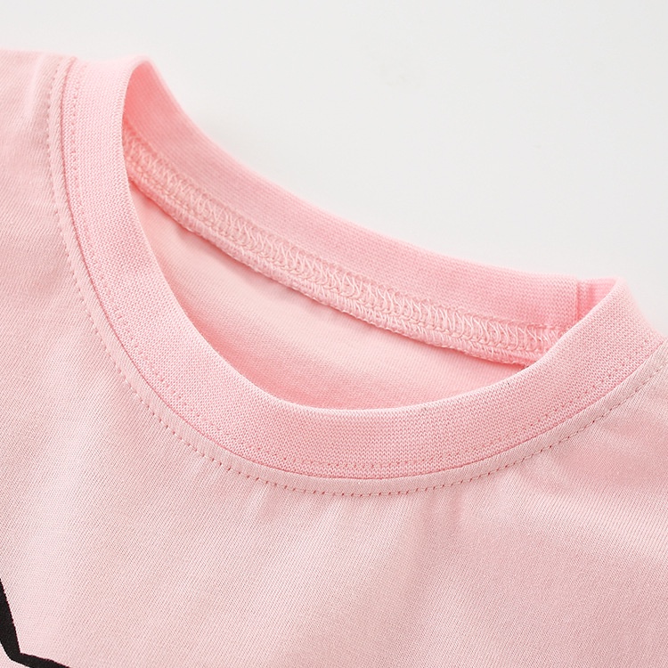 Áo thun tay ngắn cổ tròn họa tiết hoạt hình thời trang đáng yêu cho bé