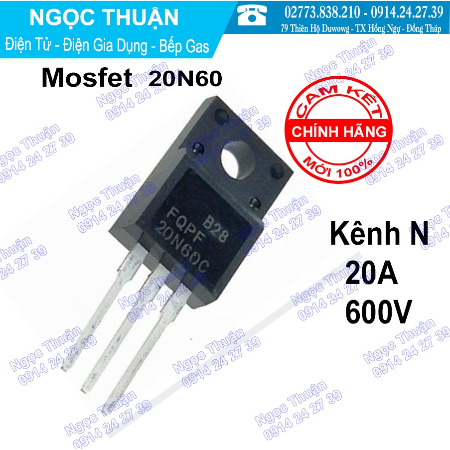 Mosfet 20N60 KÊNH N  20A 600V