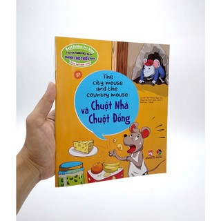 Sách - Truyện tranh ngụ ngôn dành cho thiếu nhi song ngữ anh việt , chuột nhà và chuột đồng