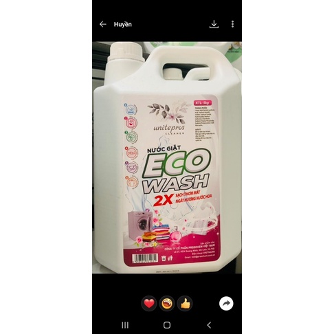 Nước  Giặt Quần Áo Unitepros EcoWash