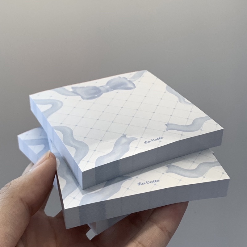 Lacotte | memopad giấy nhớ Ruy Băng không keo 100 tờ 9x9cm 🎀