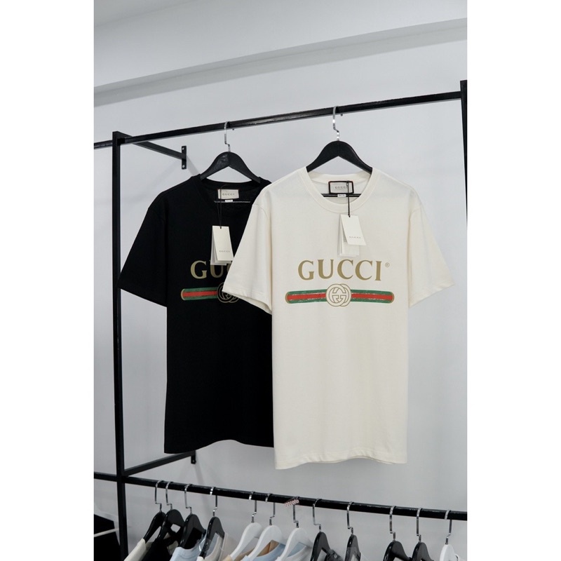 Áo Thun GuCi Nhiều Mẫu Thun 100% Cotton 2c Form Unisex - Hàng Dày Dặn Full Tem Tag Túi