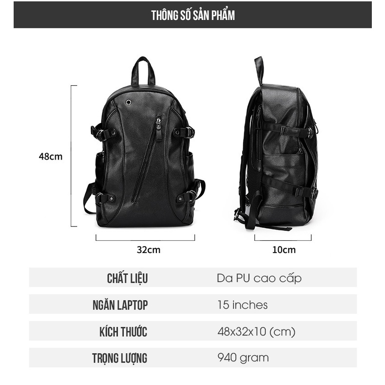 ZÓNG® Balo Da Thời Trang WEROCKER 421