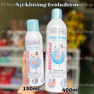 Xịt khoáng Evoluderm Atomiseur Eau Pure 150ml - 400ml