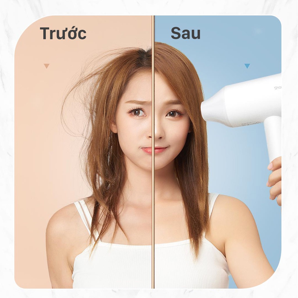 Máy sấy tóc ion âm xiaomi ShowSee A1-W - Công suất mạnh mẽ 1800W- Máy sấy tóc showsee chống xù rối-Mi Grand