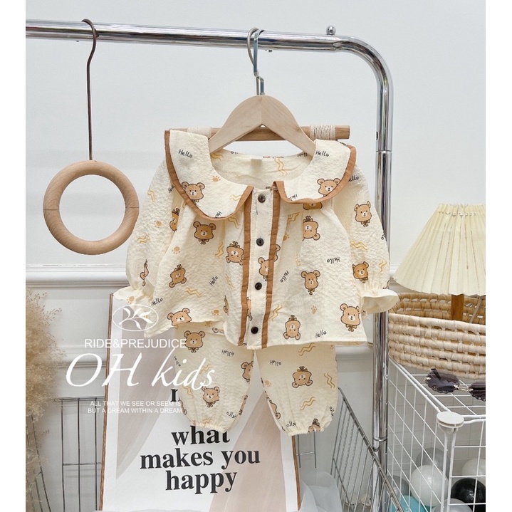 Bộ Pizama xốp hình siêu kute cho bé  gái