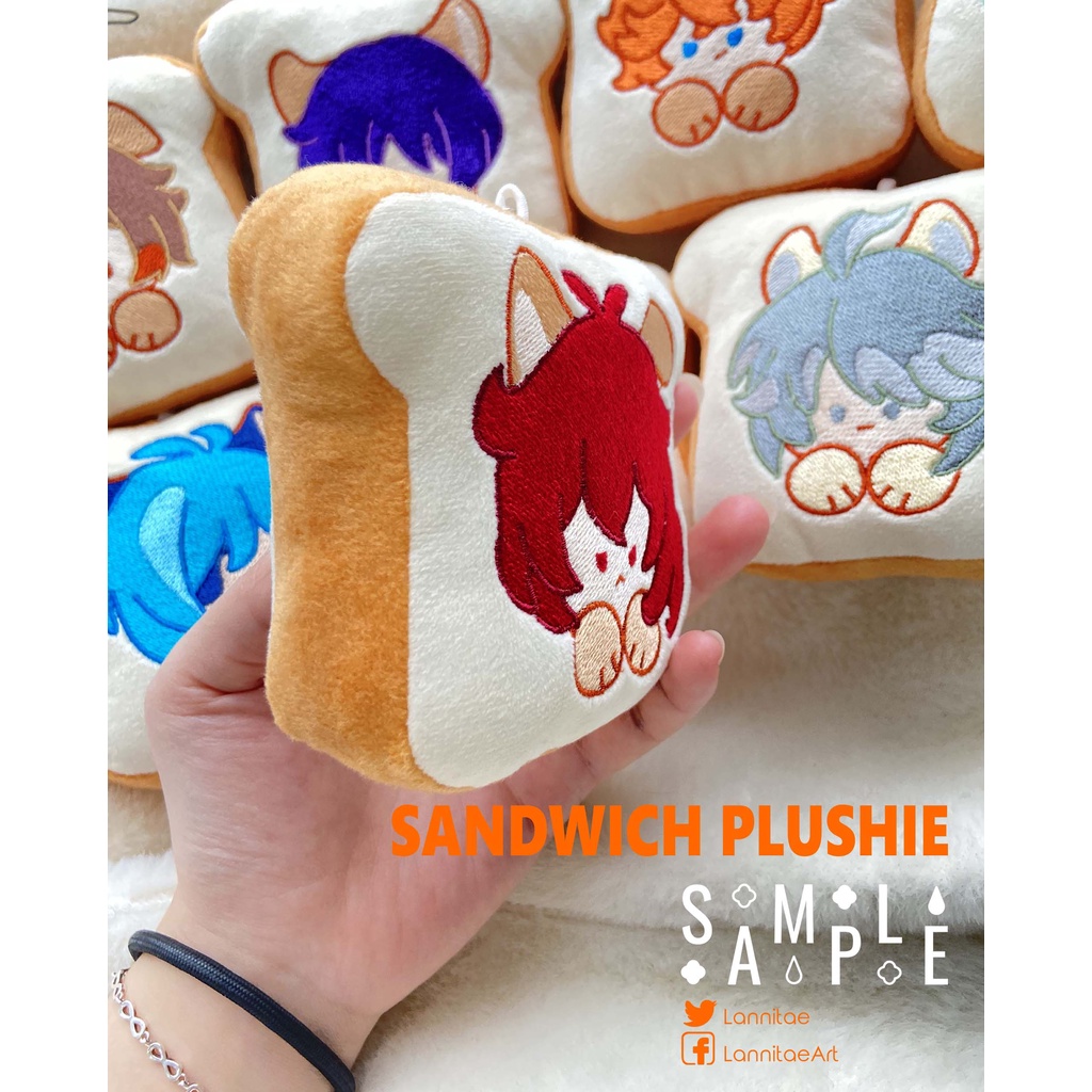 Plushie nhồi bông bánh mỳ sandwich nhân vật Genshin Impact