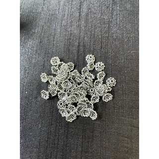 Charm bạc ốp hạt đá