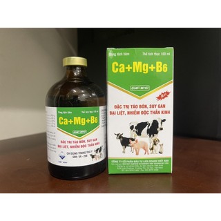 Táo bón ca + mg + b6 dùng cho động vật viavet suy gan, bại liệt, nhiễm độc thành kinh. canxi, magie, b6....
