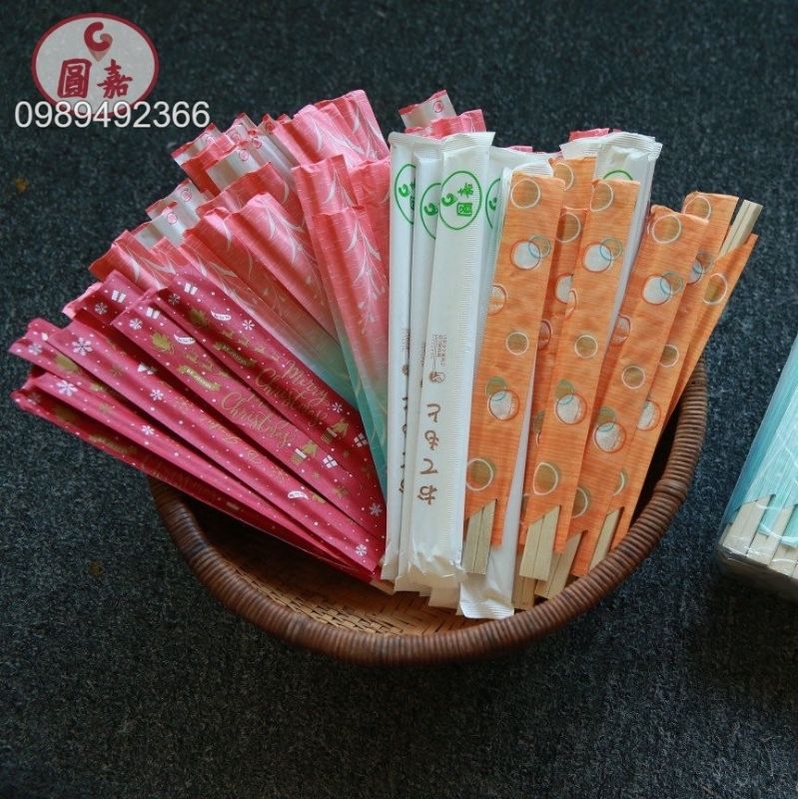 Bao đũa giấy màu trơn dùng 1 lần ở trong nhà hàng, bao đũa 500 tờ