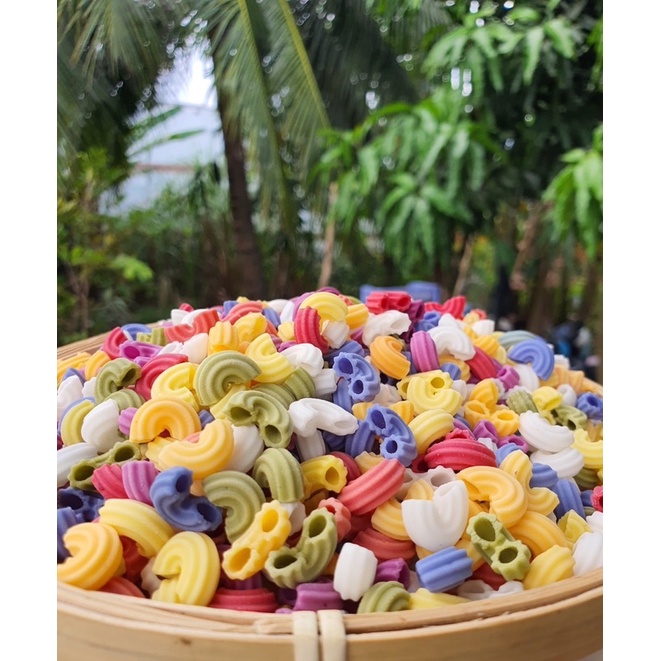 Mì nui hữu cơ rau củ cho bé ăn dặm / Mì rau củ cho bé Handmade. Nui mì tập tăng thô cho bé từ 6M+