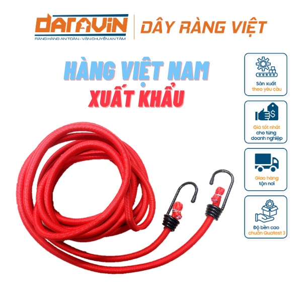 Dây Thun Tròn Ràng Xe Máy Móc Thép Phi 8 KT 3M & 4M - Hàng Việt Nam Xuất Khẩu
