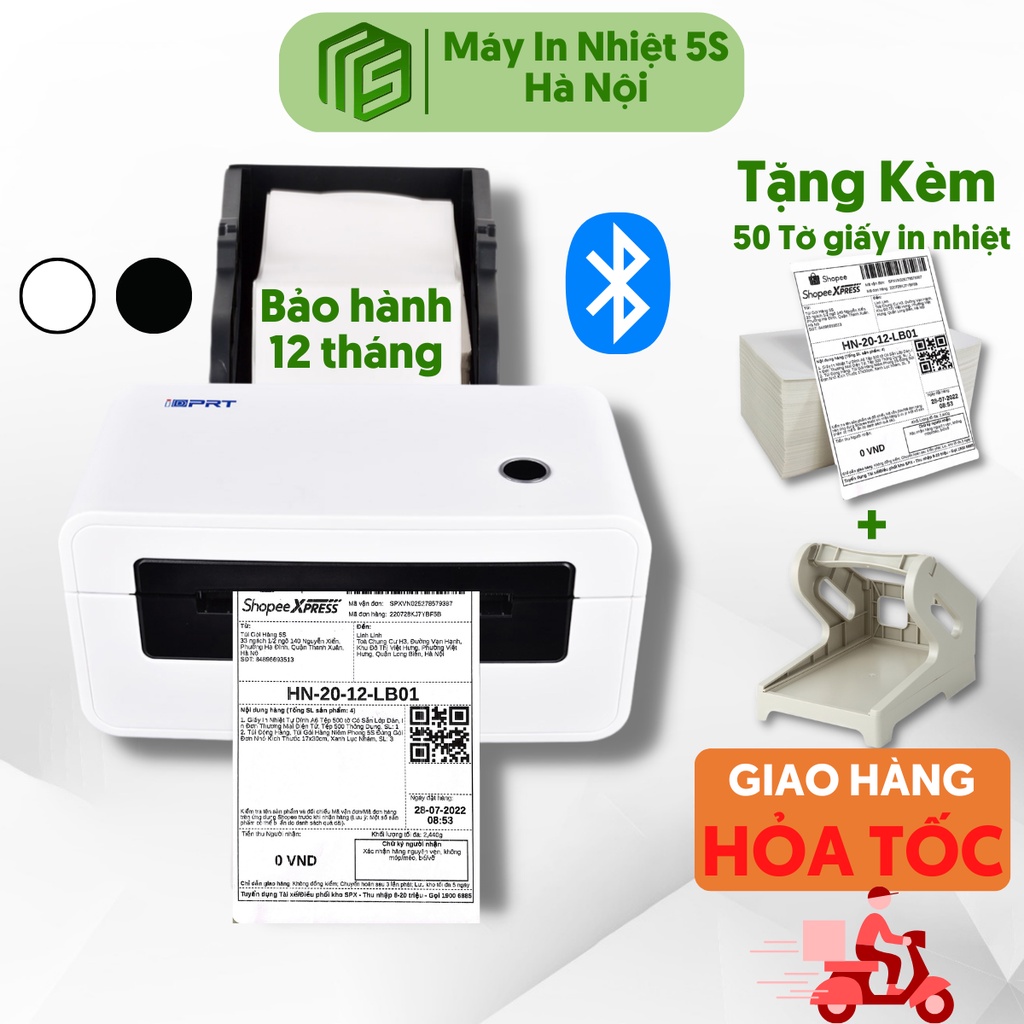 Máy in nhiệt 5S SP46 in đơn hàng TMĐT phiếu gửi hàng minicode hóa đơn tem mã vạch bảo hành 12 tháng